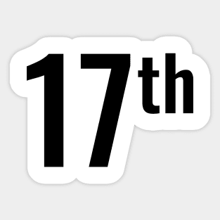 17th Sticker